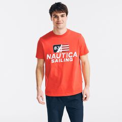 SAILING '83 GRAPHIC T-SHIRT,Tomato,large