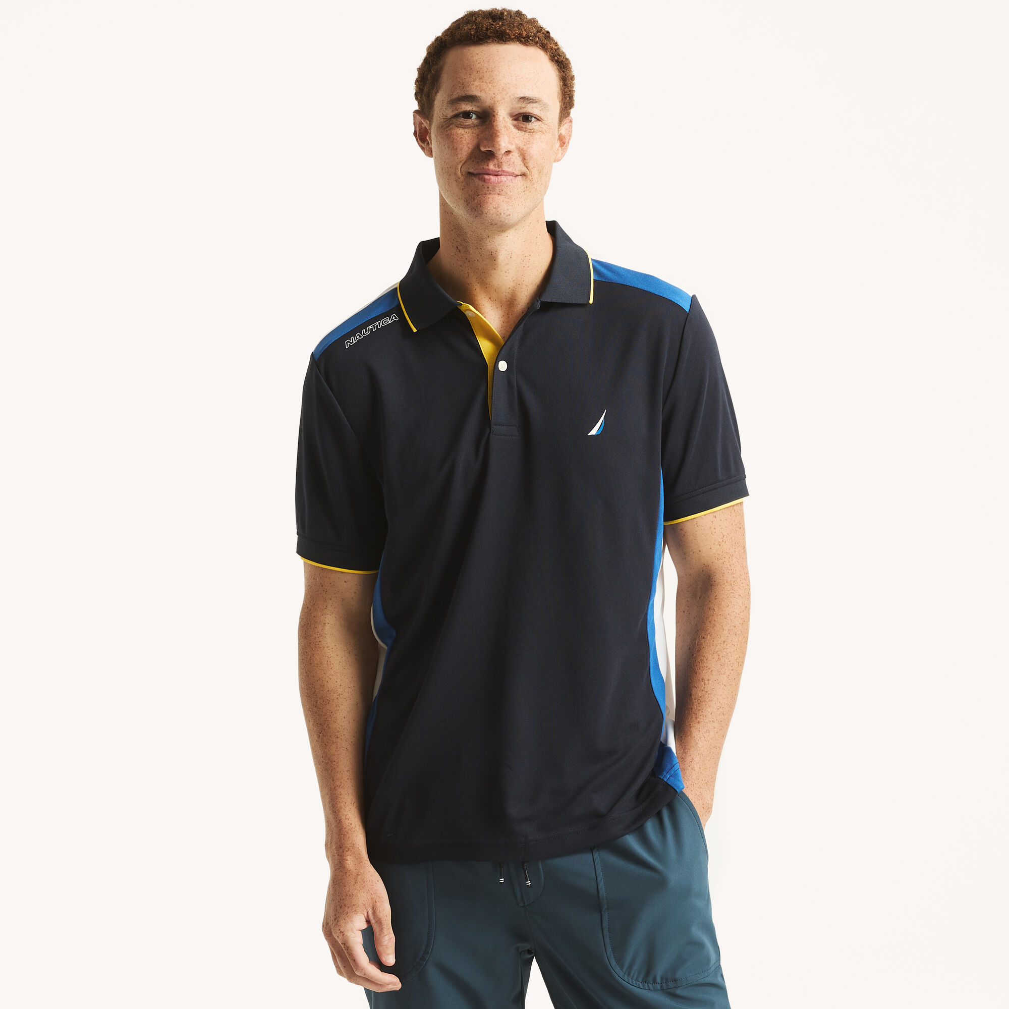 Navtech Classic Fit Polo,Navy,large