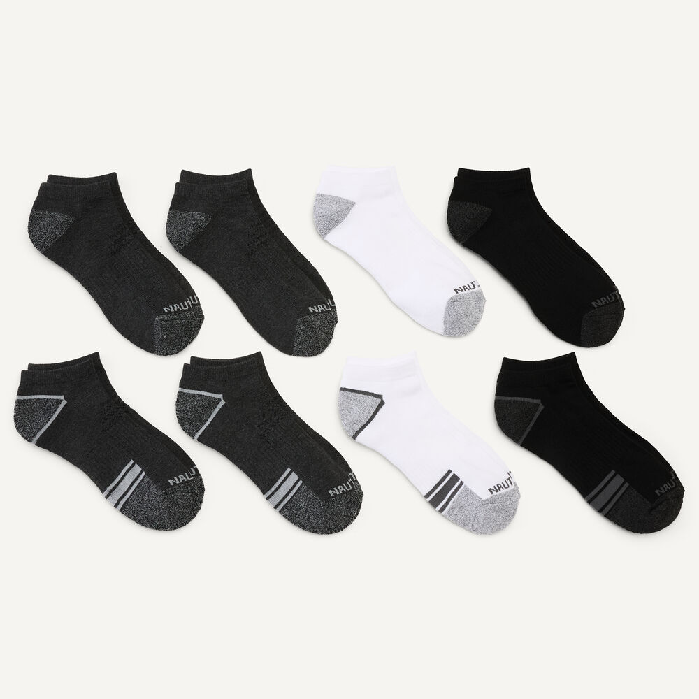 Athletic Low Cut Socks, 8-Pack,Atlantic Dark,large