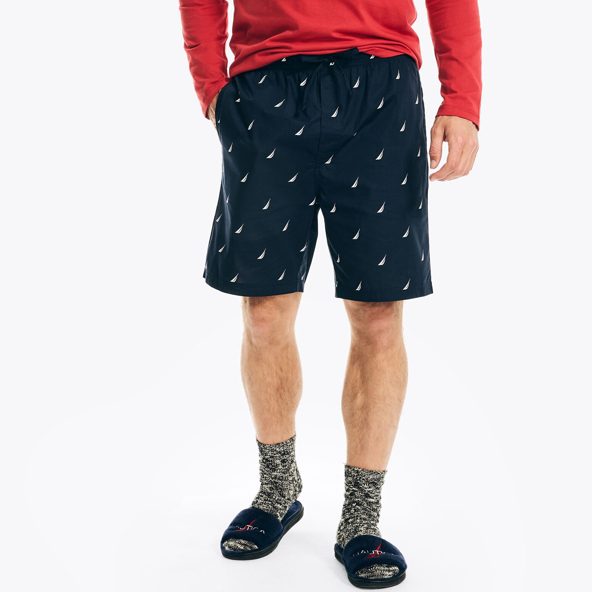 brand icon Sleep Shorts,Peacoat,large