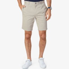 Flat Front Slim Fit Shorts - 9.5" Inseam,True Khaki,large