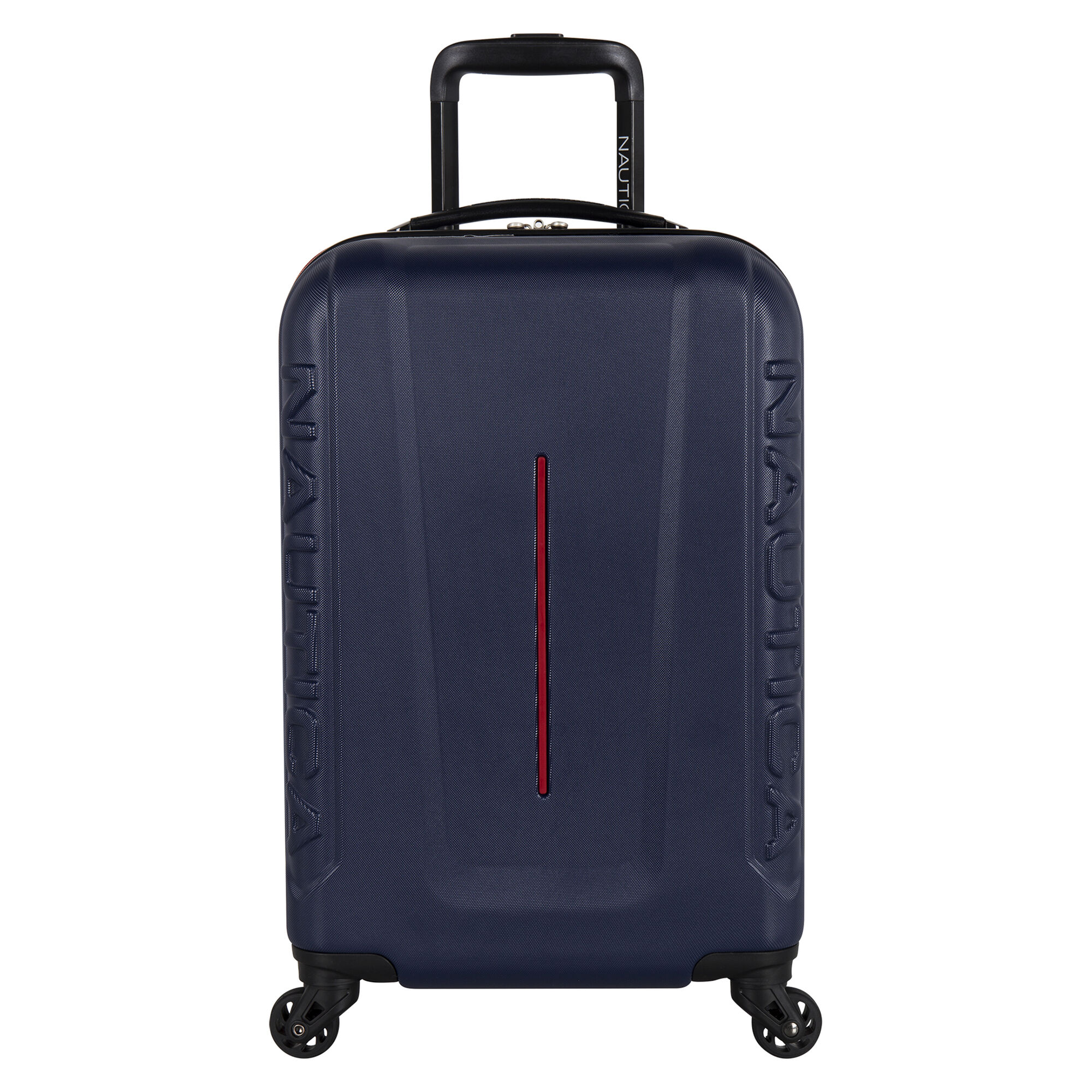 Vernon Bay 20" Hardside Spinner Luggage in Navy/Red,Navy,large