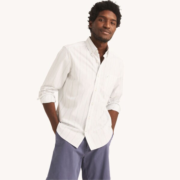 Classic Fit Wrinkle-Resistant Striped Shirt