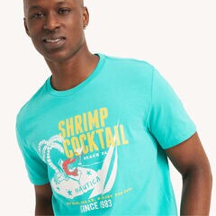 Shrimp Cocktail Graphic T-Shirt,Light Olive,large