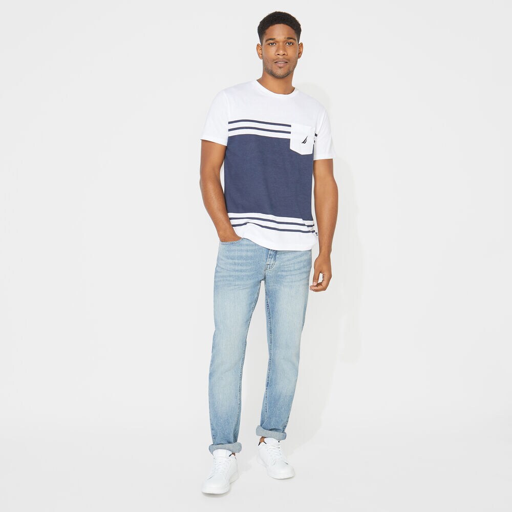 COLORBLOCK POCKET T-SHIRT,Bright White,large