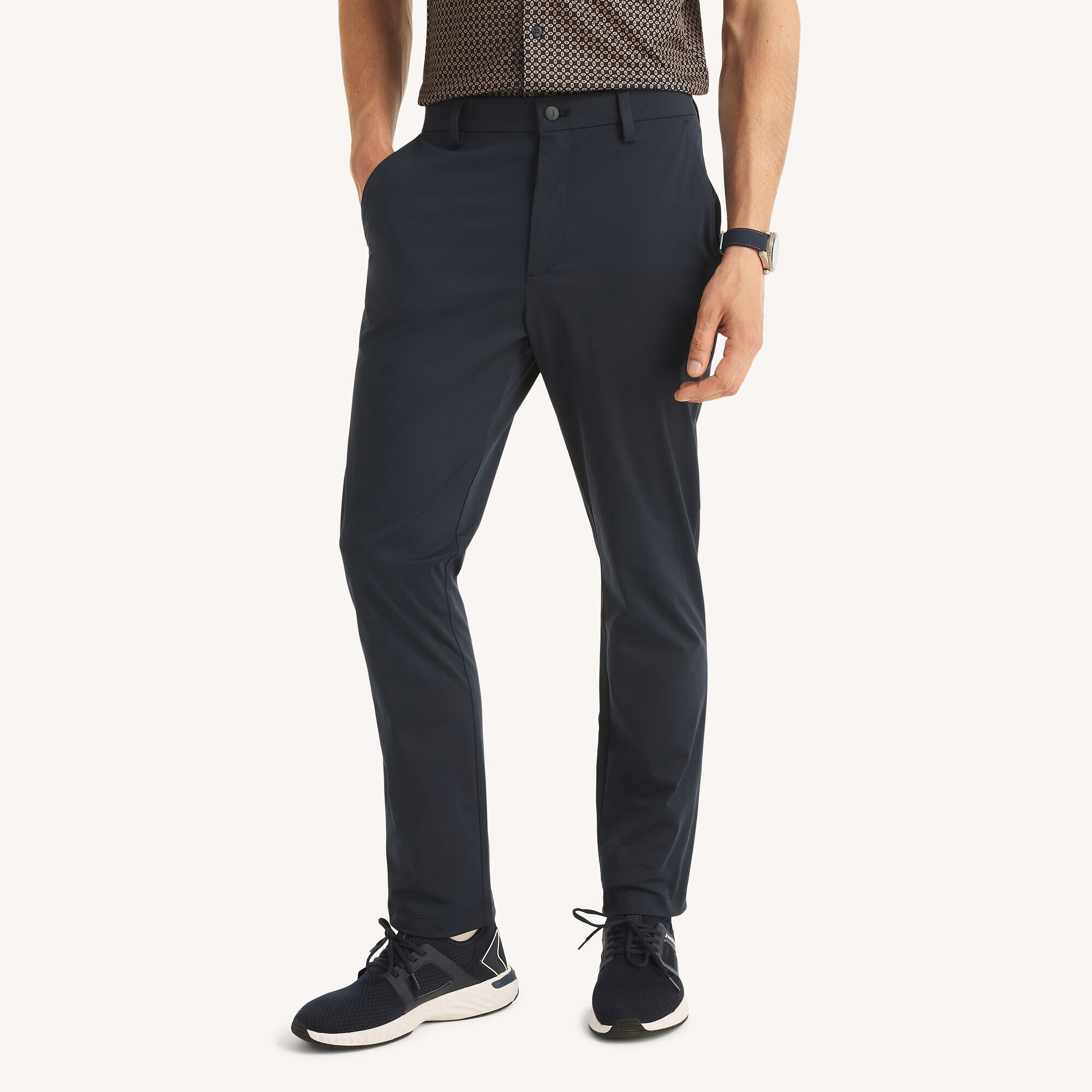  Flat-Front Performance Pant,Stellar Blue Heather,large