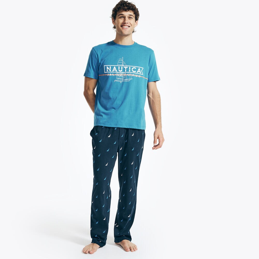 SAILING DIVISION GRAPHIC SLEEP T-SHIRT,True Navy,large