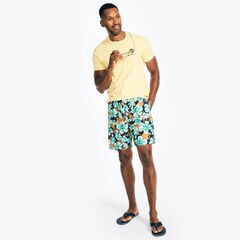 8" HIBISCUS PRINT SWIM,Light Olive,large