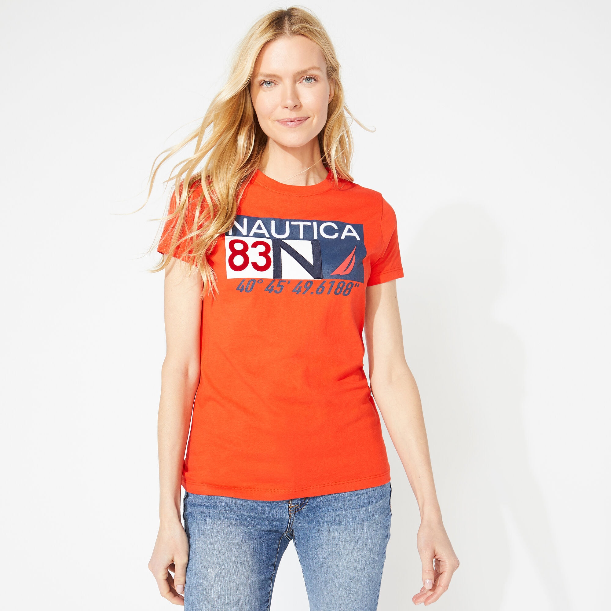 N83 GRAPHIC T-SHIRT,Firey Red,large