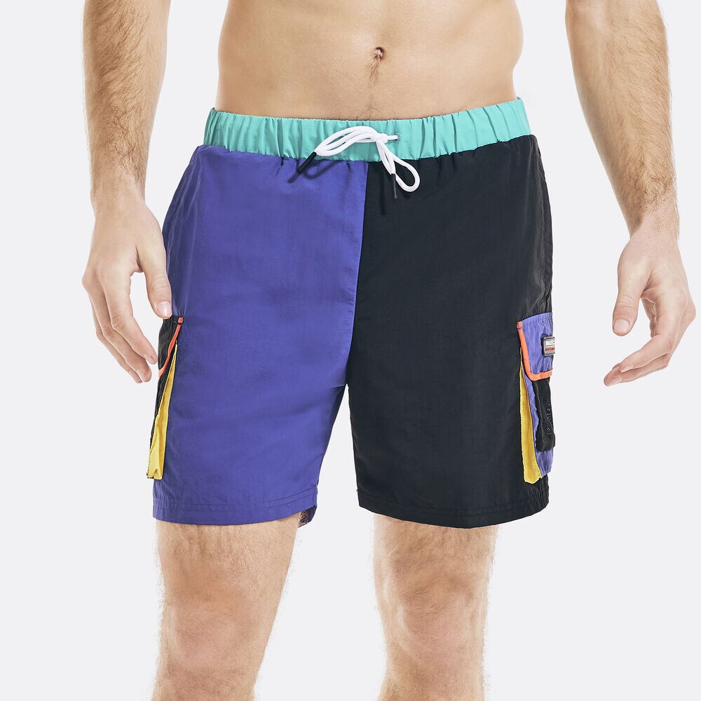 COMPETITION 6" COLORBLOCK SWIM SHORT,Ocean Violet,large