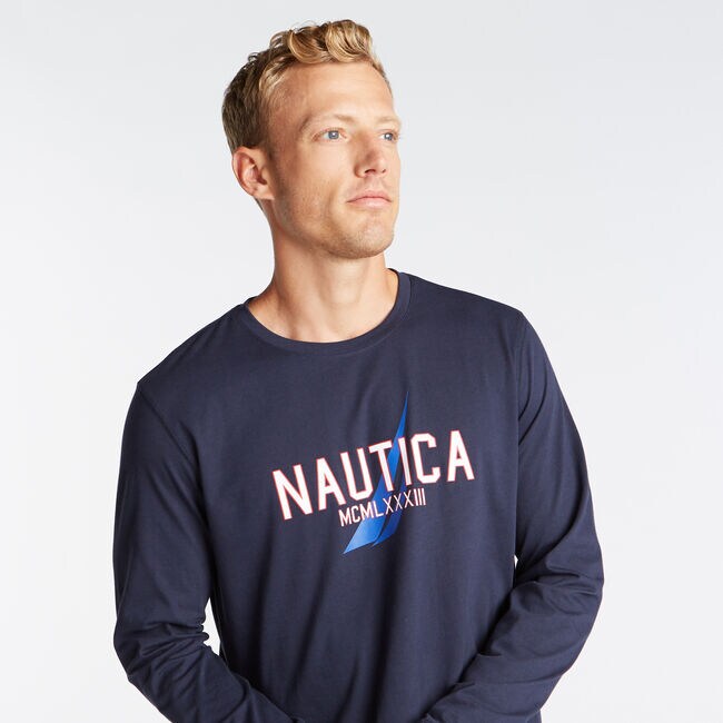 CLASSIC FIT LONG SLEEVE MCMLXXXIII GRAPHIC SLEEP SHIRT Nautica
