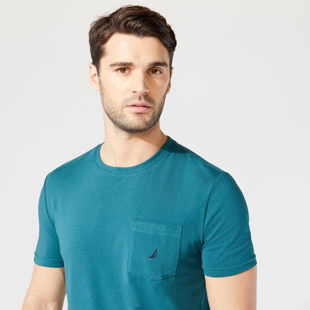 BRAND ICON POCKET T-SHIRT,Evergreen,large