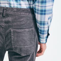 STRAIGHT FIT CORDUROY PANT,Pewter Grey,large