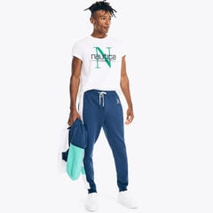 SUSTAINABLY CRAFTED REISSUE COLORBLOCK LOGO JOGGER,Blue Depths,large