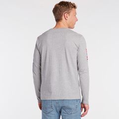 LOGO GRAPHIC LONG-SLEEVE T-SHIRT,Grey Heather,large