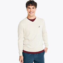 Navtech V-Neck Sweater,Snow White,large