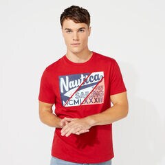 DIAGONAL SQUARE GRAPHIC T-SHIRT,Nautica Red,large