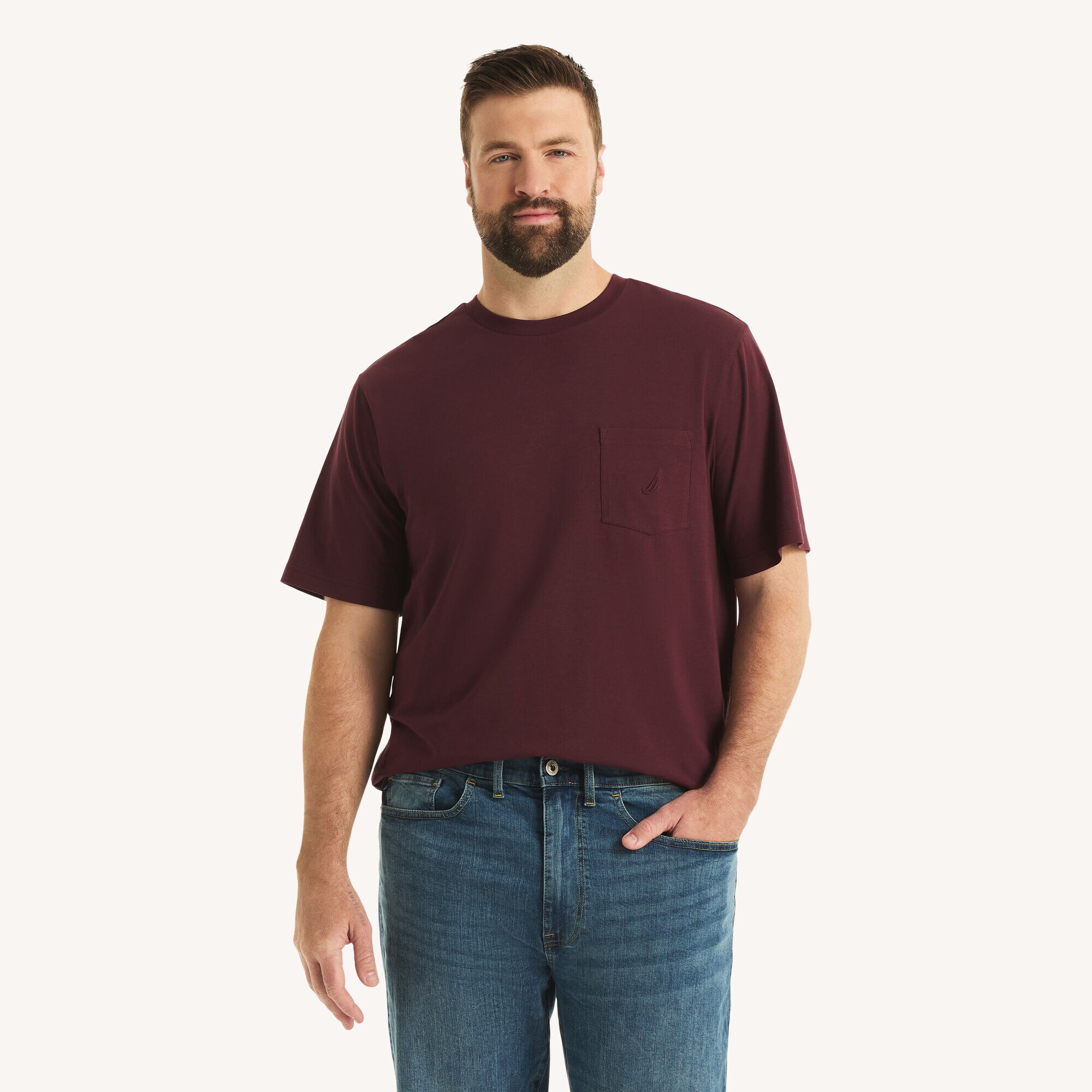 Big & Tall Performance Deck T-Shirt,Parfait Pink,large