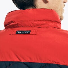 STRIPED TEMPASPHERE BOMBER JACKET,Nautica Red,large