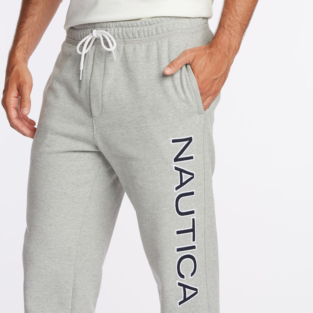 LOGO FLEECE SWEATPANT,Grey Heather,large
