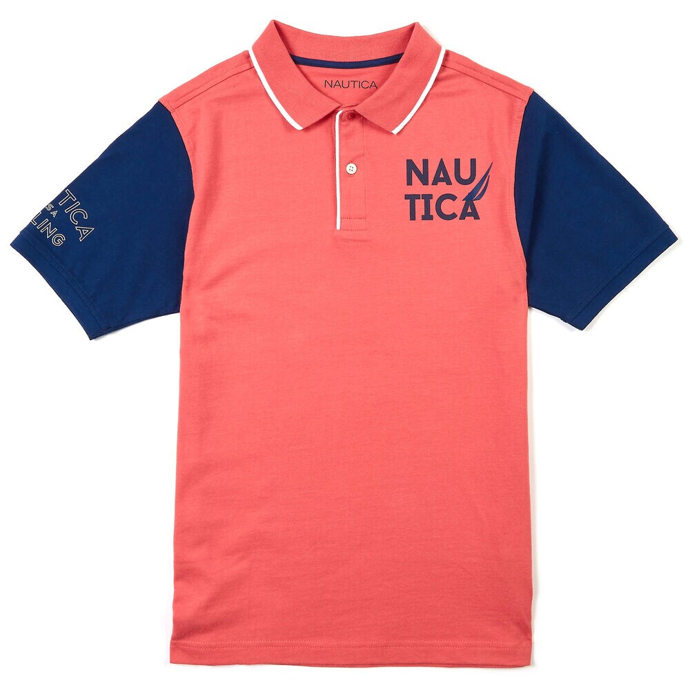 Boys' Short Sleeve Heritage Polo Shirt (8-16),Reckoning Red,large