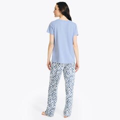 Printed Pajama Pant Set,Chalk,large