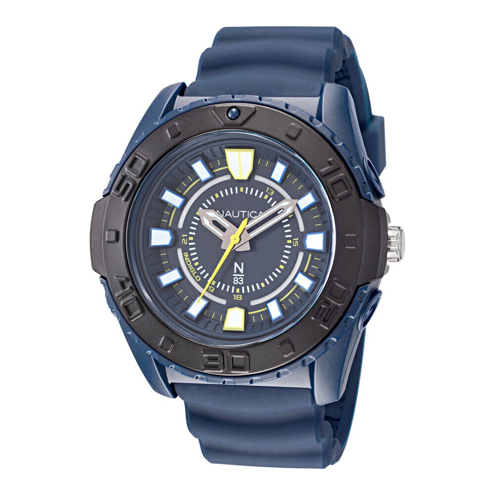TEXTURED SILICONE 3-HAND WATCH,Multi,large