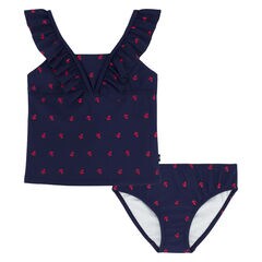 TODDLER GIRLS' ANCHOR PRINT TANKINI (2T-4T),Navy,large