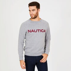 LOGO CREWNECK SWEATSHIRT,Stone Grey Heather,large