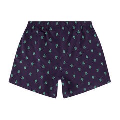 PRINTED WOVEN BOXERS, 3-PACK,Blue Indigo Heather,large