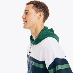 BIG & TALL COLORBLOCK HOODIE,Navy,large