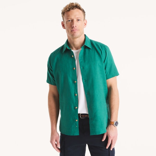Short-Sleeve Linen Deck Shirt