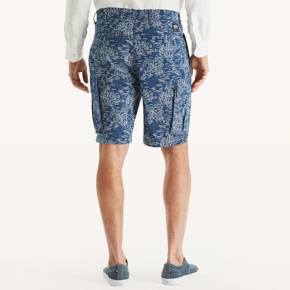 Nautica Jeans Co. 9.5" Printed Cargo Short,Lapis Blue,large