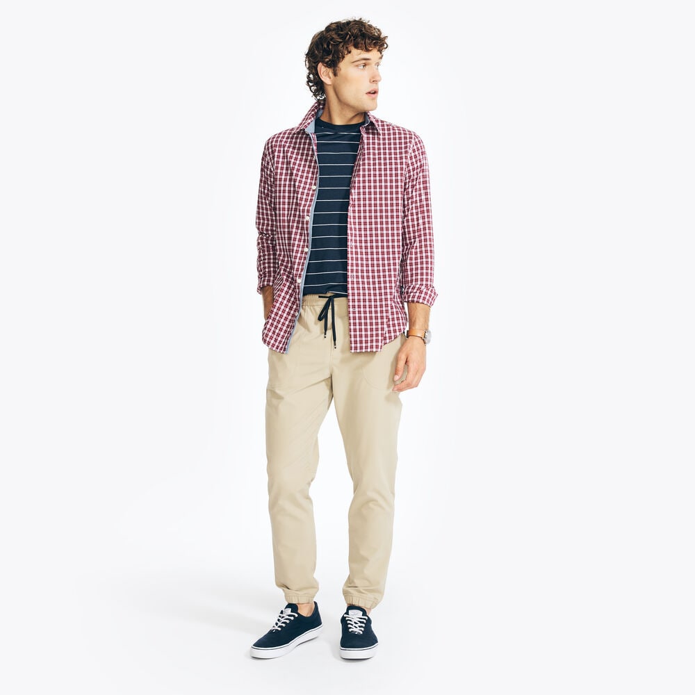 NAVTECH TRIM FIT PLAID SHIRT,Flamingo,large