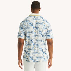 Big & Tall Classic Fit Printed Polo,White,large