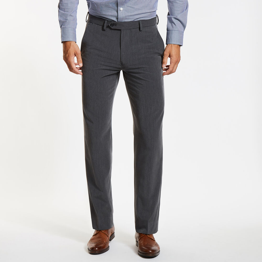 Flat Front Bi-Stretch Dress Pants,Rust,large