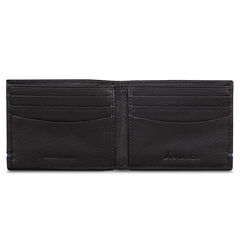 Leather Bifold Wallet,Black,large
