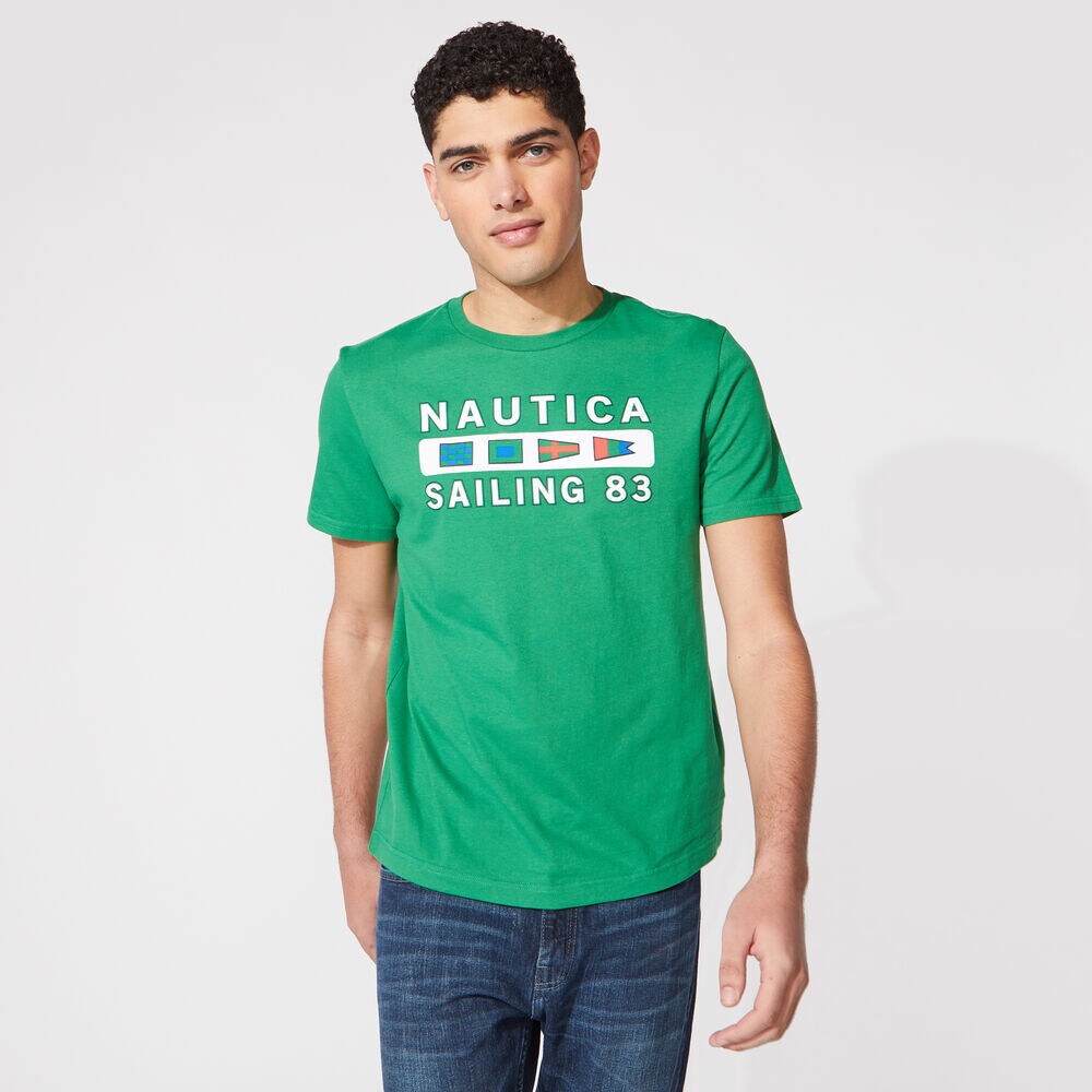 SAILING GRAPHIC T-SHIRT,Cosmic Fern,large