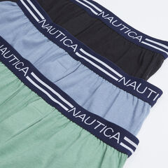 KNIT BOXERS, 3-PACK,Pure Deep Sea Wash,large