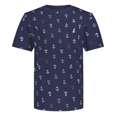 BOYS' ANCHOR PRINT T-SHIRT (8-20),J Navy,large