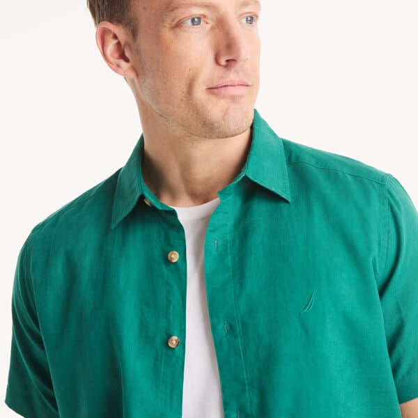Short-Sleeve Linen Deck Shirt