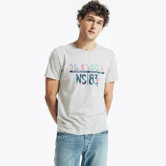 SUSTAINABLY CRAFTED OCEAN REGATTA GRAPHIC T-SHIRT,Grey Heather,large