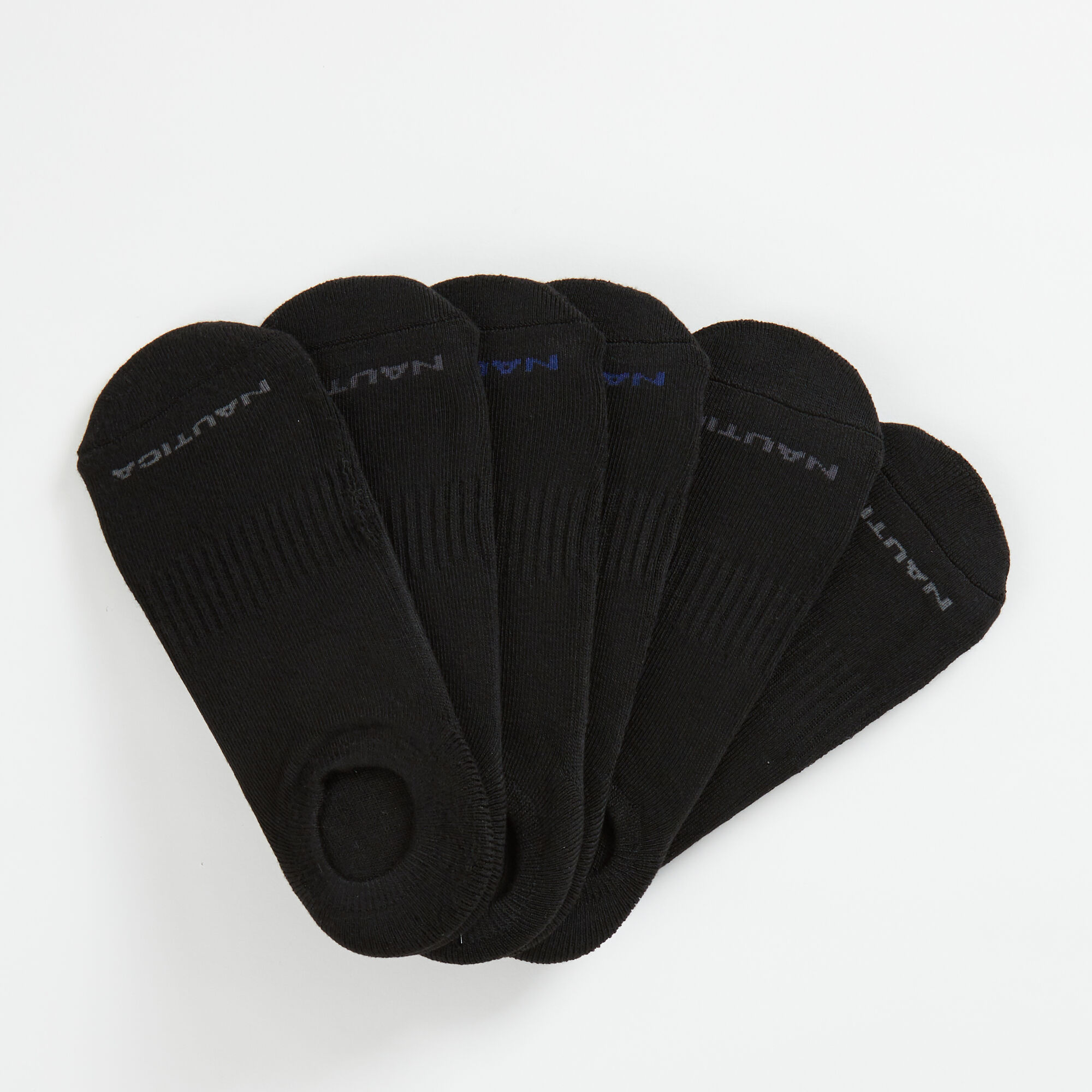 LOGO STRETCH LINER SOCKS, 6-PACK,Black Onyx,large
