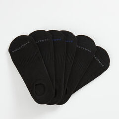 LOGO STRETCH LINER SOCKS, 6-PACK,Black Onyx,large