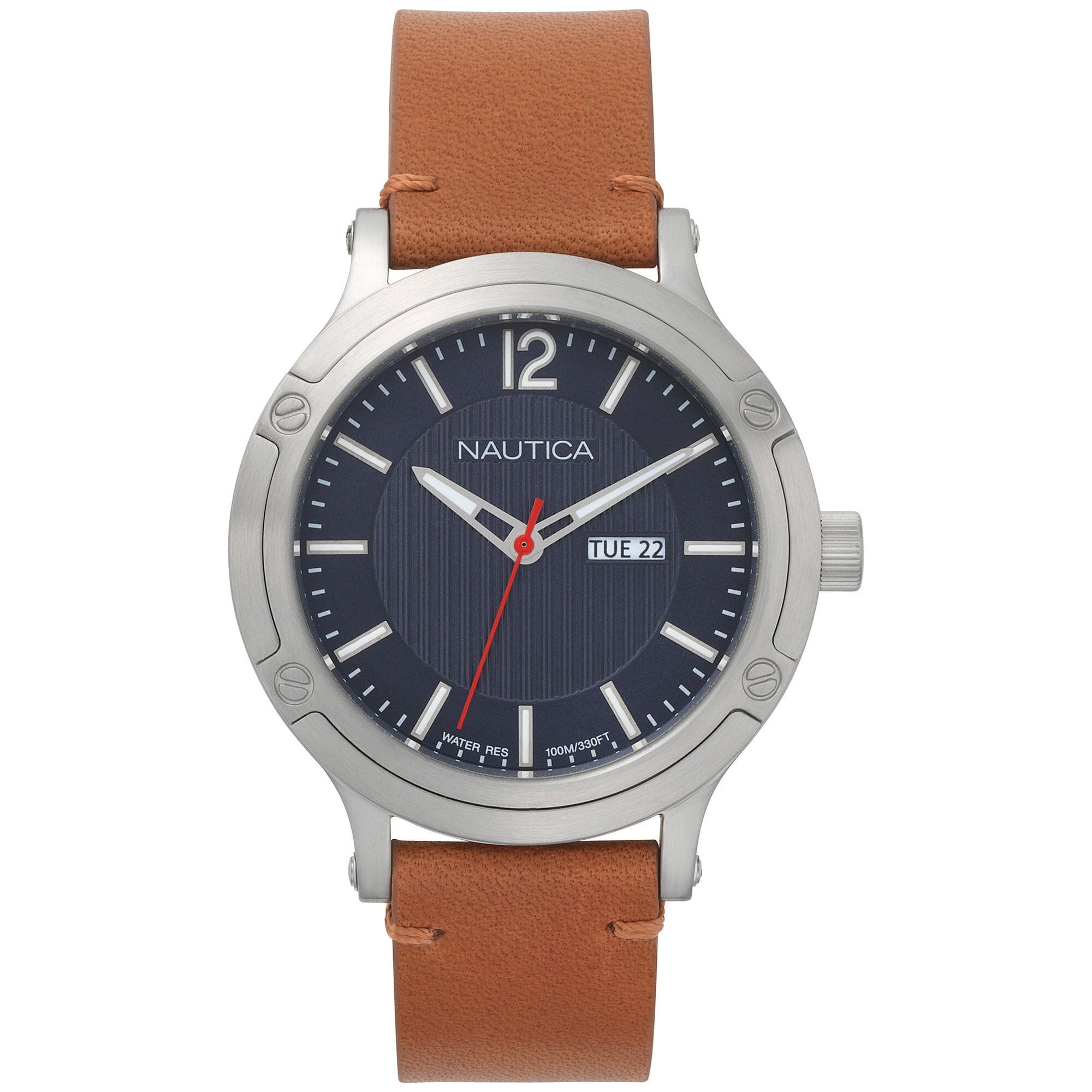 Porthole Slim 3-Hand Watch - Brown,Multi,large