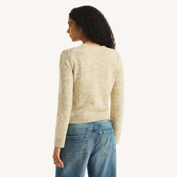 Marled Crewneck Cable Sweater