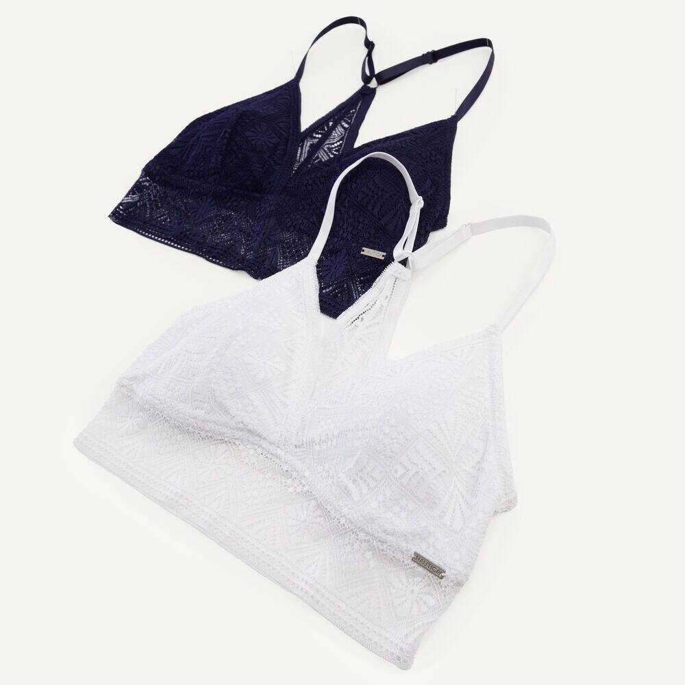 Lace Bralettes, 2-Pack,Workshirt Blue,large