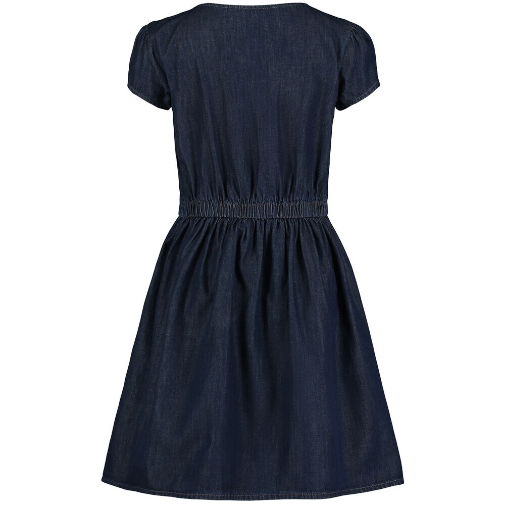 Toddler Girls' Denim Double Breasted Dress (2T-4T),Admiral Blue,large