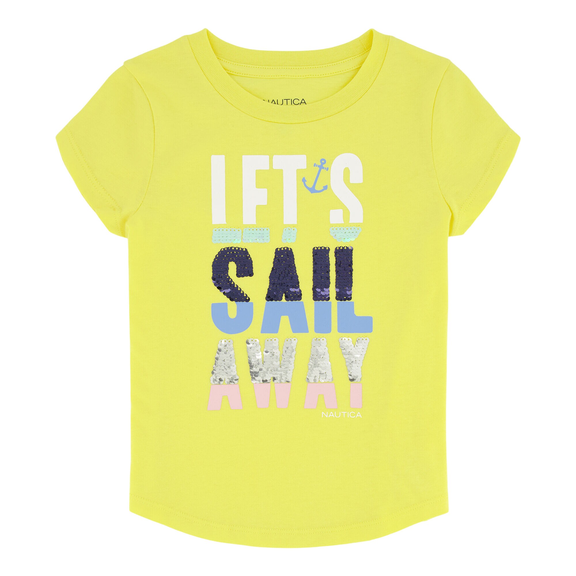 TODDLER GIRLS' SAIL AWAY T-SHIRT (2T-4T),Oro,large