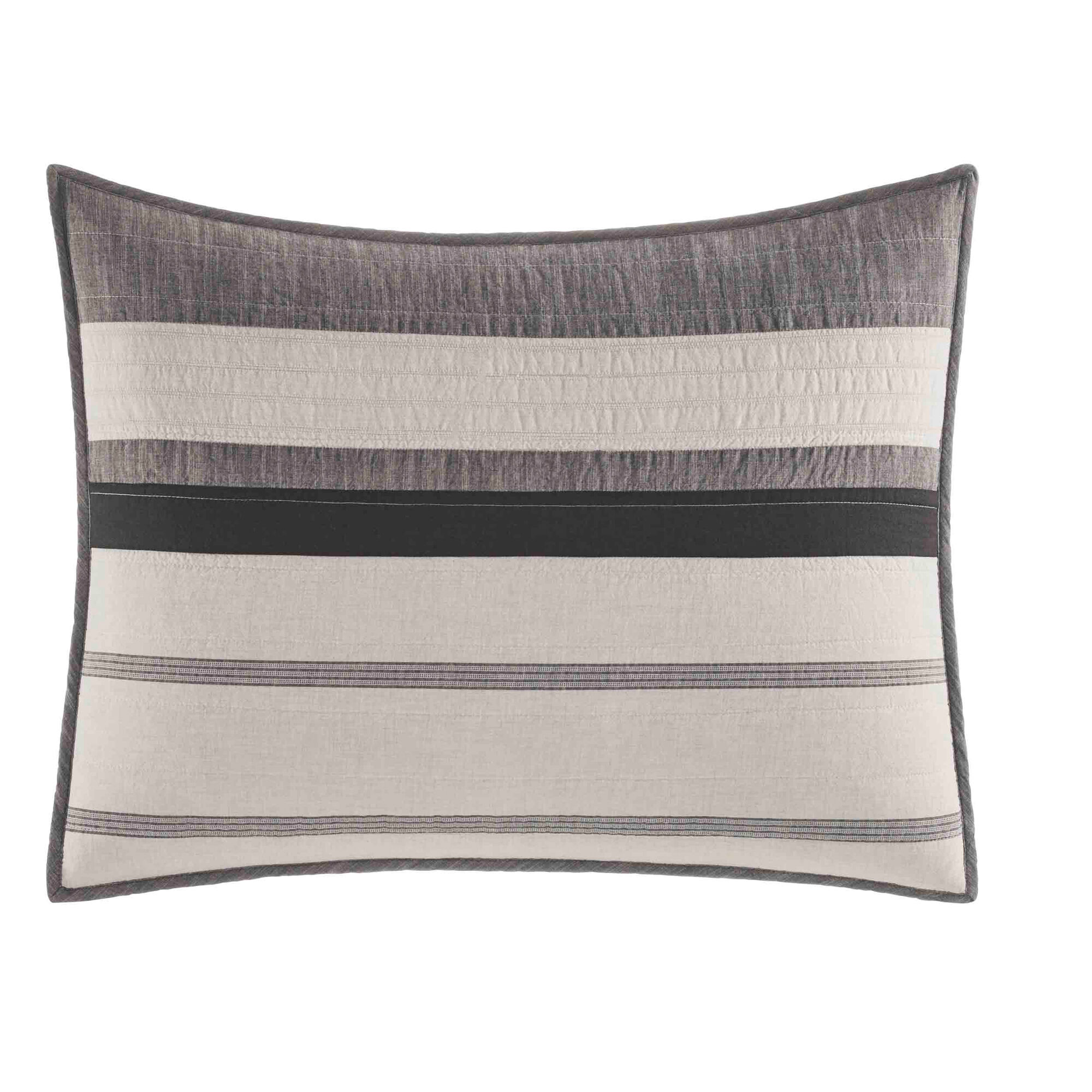 Kelsall Standard Pillow Sham in Charcoal,Charcoal Heather,large